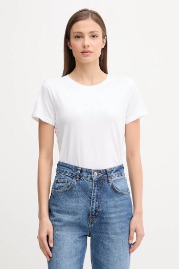 Bavlnené tričko Armani Exchange dámske, biela farba, XW001459 AF10356