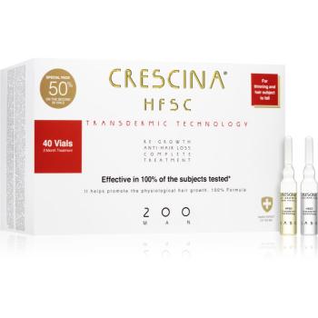 Crescina Transdermic 200 Re-Growth and Anti-Hair Loss starostlivosť pre podporu rastu a proti vypadávaniu vlasov pre mužov 40x3,5 ml