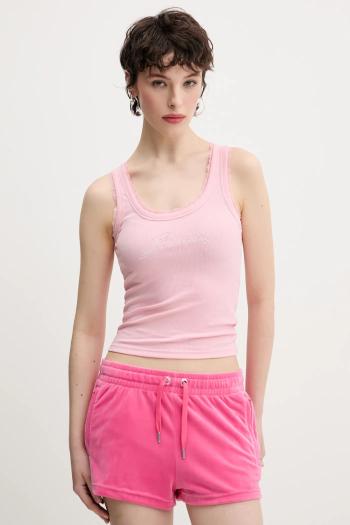 Top Juicy Couture JUICY HIBISCUS CRYSTAL ružová farba, JCWLV125335