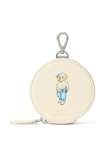 Kožená kľúčenka Polo Ralph Lauren dámsky, béžová farba, 427967719
