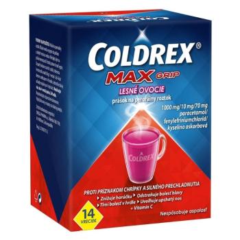 COLDREX MAX Grip lesné ovocie prášok na perorálny roztok 14 vreciek