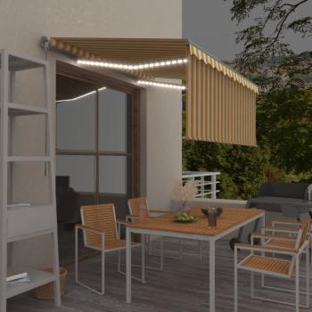 Ručne zaťahovacia markíza s roletou a LED 400x300 cm Dekorhome - POSLEDNÝ KUS