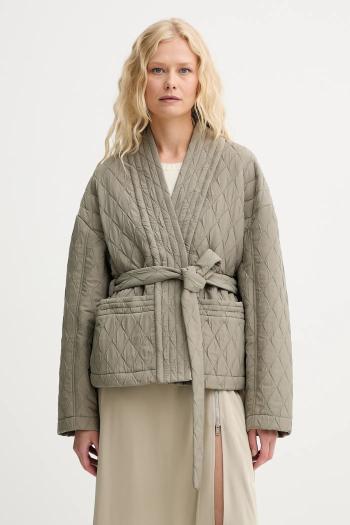 Bunda MUNTHE PIFITA zelená farba, prechodná, oversize, 252151525201