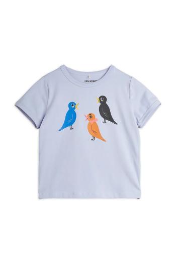 Detské tričko Mini Rodini Birds fialová farba, s potlačou, 2562013845