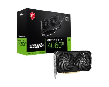 MSI VGA NVIDIA GeForce RTX 4060 Ti VENTUS 2X BLACK 8G OC, 8G GDDR6, 3xDP, 1xHDMI