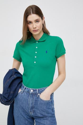 Polo tričko Polo Ralph Lauren dámsky,zelená farba,211870245