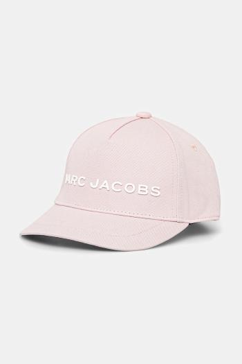 Detská bavlnená šiltovka Marc Jacobs ružová farba, s nášivkou, W60410