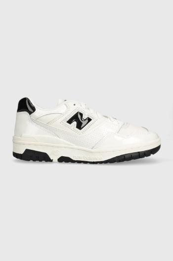 Kožené tenisky New Balance BB550YKF biela farba