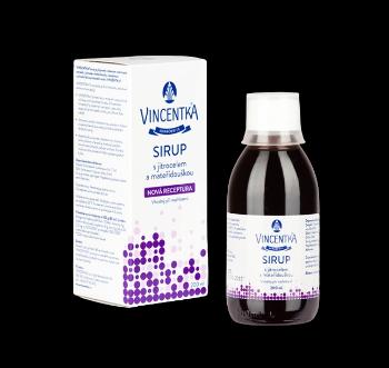 VINCENTKA Sirup so skorocelom a materinou dúškou 200 ml