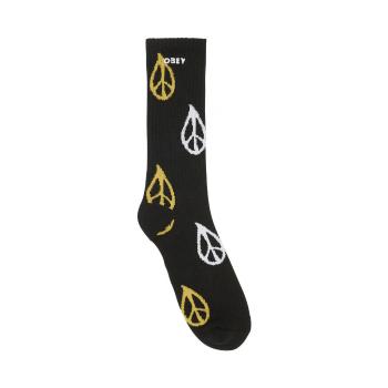 Obey  Peaced socks  Ponožky Čierna