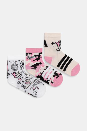 Detské ponožky adidas Performance 3-pak ružová farba, JX1424