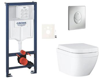 Závesný wc set do ľahkých stien / predstenová montáž GROHE Euro Ceramic SIKOGRSEUSAP00