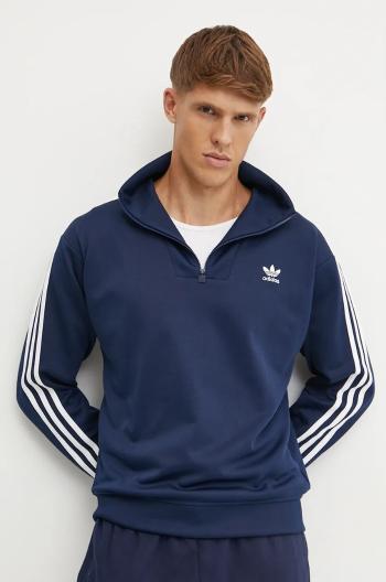 Mikina adidas Originals Adicolor pánska, tmavomodrá farba, vzorovaná, IZ4805