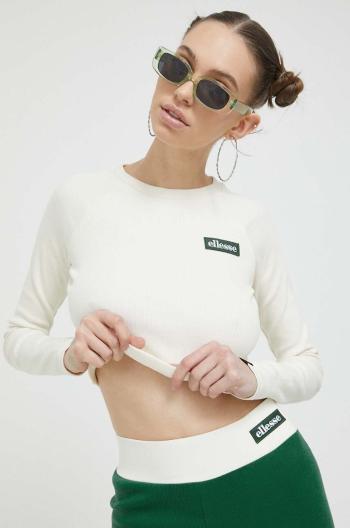 Tričko s dlhým rukávom Ellesse biela farba