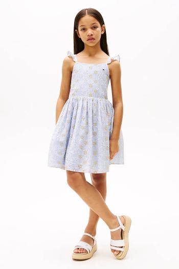 Dievčenské bavlnené šaty Tommy Hilfiger mini, áčkový strih, KG0KG08479