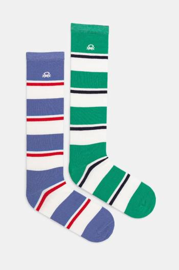 Detské ponožky United Colors of Benetton zelená farba, 6AO30703K