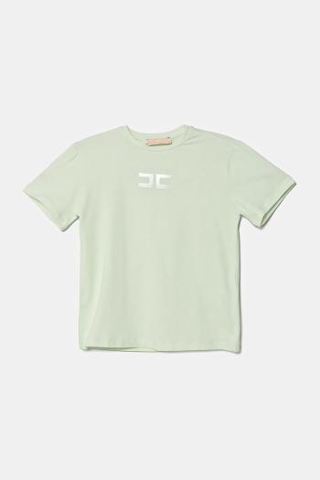 Detské tričko Elisabetta Franchi zelená farba, EFTS237.0.JE006