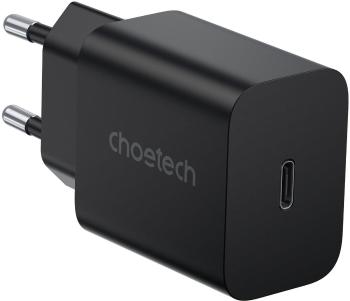 Töltő adapter ChoeTech PD 20W Type-C Wall Charger Black