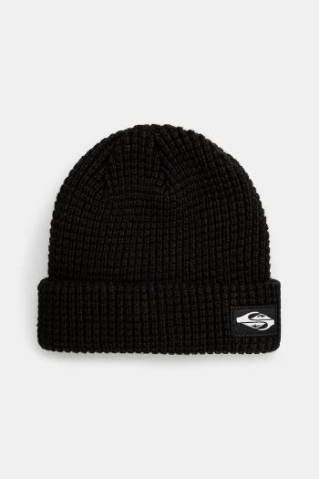 Detská čiapka Quiksilver TOFINO BEANIE čierna farba biela, z hrubej pleteniny, EQBHA03079