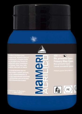 MAIMERI ACRILICO - Akrylové farby 400 - primary blue-cyan, 0,5 L