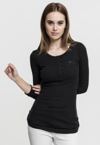 Urban Classics Ladies Long Rib Pocket Turnup Tee black