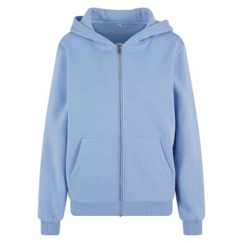 Build Your Brand Hebká dámska mikina na zips Fluffy - Svetlomodrá | XL