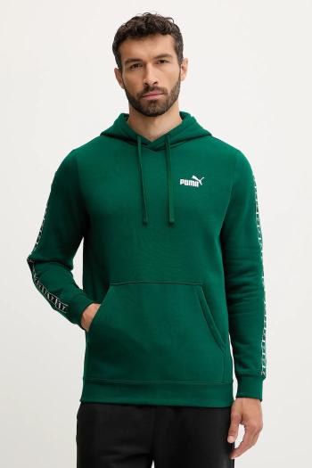 Mikina Puma zelená farba, s kapucňou, vzorovaná, 684675