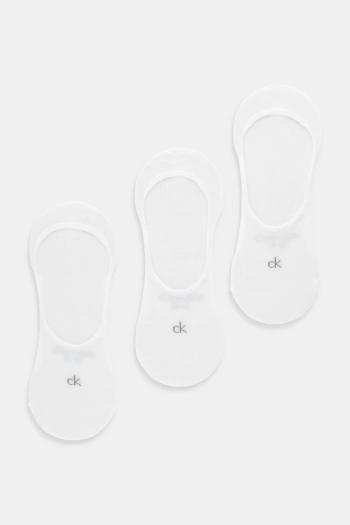 Ponožky Calvin Klein 3-pak biela farba, 701234367