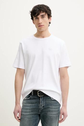 Tričko Diesel T-ADJUST-SLITS-R17 T-SHIRT pánske, biela farba, jednofarebné, A16672.0AIJU
