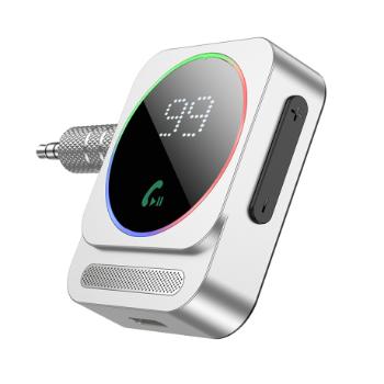 Borofone BC52 Bluetooth audio prijímač AUX, strieborný