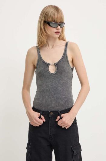 Body Diesel UFBY-D-OVAL-COTTON-RIB-BODYSUIT dámske, šedá farba, A15365.0LKAR