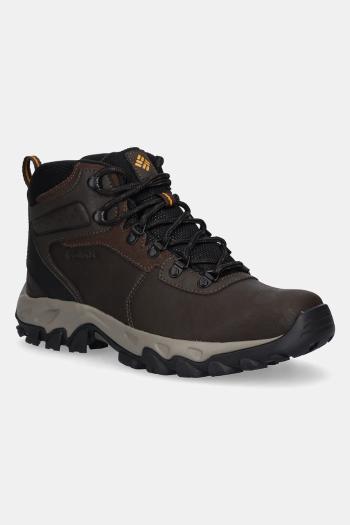 Topánky Columbia Newton Ridge Plus Waterproof pánske, hnedá farba, 1594731