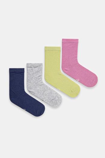 Detské ponožky United Colors of Benetton 4-pak zelená farba, 6GRD07028