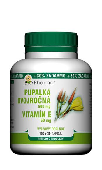 BIO PHARMA Pupalka dvojročná 500 mg Vit. E 50 mg 130 kapsúl