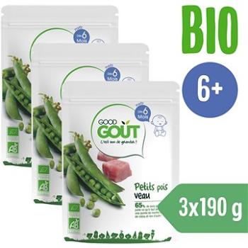 Good Gout BIO Hrášok s teľacím mäsom (3× 190 g) (8594200262143)