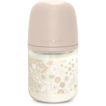 Suavinex Wonderland SX Pro Physiological Anti-Colic Glass sklenená dojčenská fľaša S Slow Flow 0 m+ Liberty Pink 120 ml