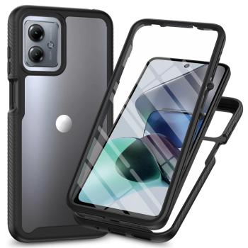 DUAL Obojstranný kryt s fóliou Motorola Moto G54 5G / G54 5G Power Edition čierny