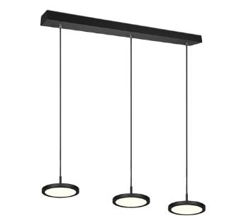 LED závesné osvetlenie Trio Tray čierna 340910332