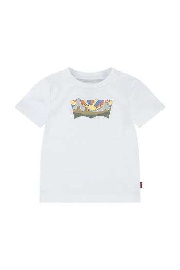 Tričko pre bábätko Levi's SEASONAL BATWING TEE biela farba, s potlačou, 6EM336
