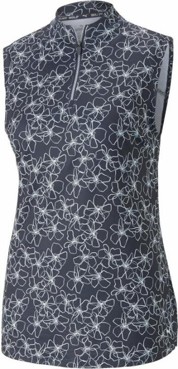 Puma Womens Cloudspun Island Flower Sleeveless Navy Blazer XS Polo košeľa