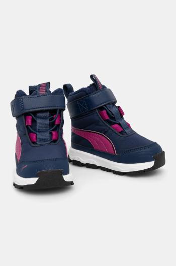 Detské zimné topánky Puma Evolve Boot AC+ Inf tmavomodrá farba