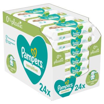 Pampers Sensitive Baby Detské Čistiace Obrúsky 24 x 52 ks 1248 ks,PAMPERS Sensitive vlhčené obrúsky Plastic Free 24 x 52 ks = 1248 ks