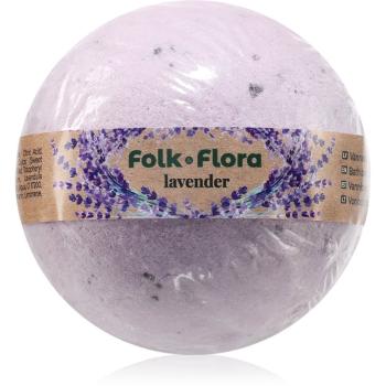 Folk & Flora Lavender bomba do kúpeľa s upokojujúcim účinkom 130 g