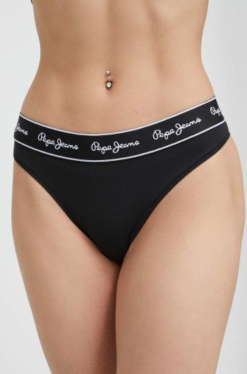 Nohavičky Pepe Jeans BIKINI čierna farba, PLU10917.999