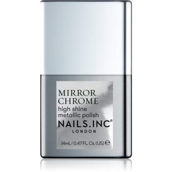 Nails Inc. Mirror Chrome lak na nechty s vysokým leskom odtieň Silver Served 14 ml