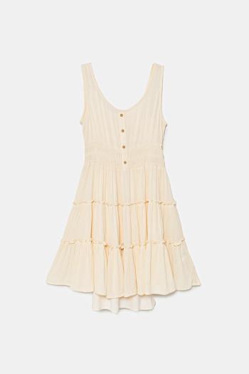 Dievčenské šaty Guess béžová farba, mini, áčkový strih, J5GK11 WH6W0
