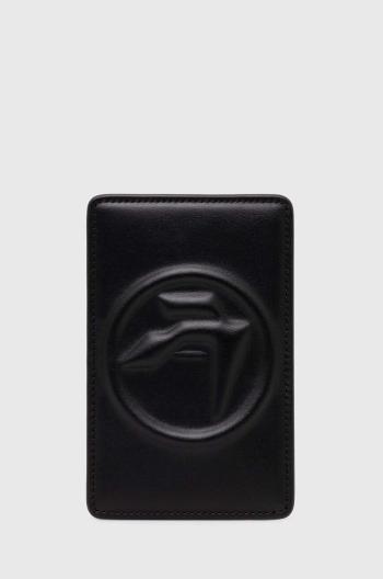 Kožené puzdro na karty AMBUSH Amblem Card Case čierna farba, BMND009S24LEA