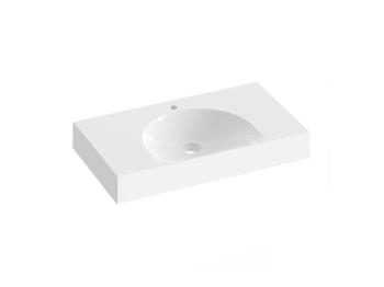Umývadlo Ravak Lite 80x45 cm otvor pre batériu, bez prepadu XJX01280004