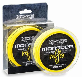 Mivardi splietaná šnúra monster reflex braid 200 m žltá-priemer 0,80 mm