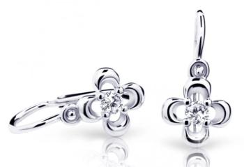 Cutie Jewellery Detské náušnice z bieleho zlata C2013-10-X-2 biela